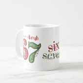 Six Seven 6 7 Bruh Christmas Holiday Kaffeetasse (Vorderseite Links)