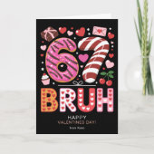 Six Seven 6 7 Bruh Classroom Valentines Day Black Karte (Vorderseite)