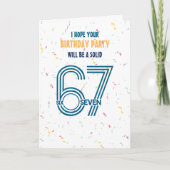  Six Seven 6 7 Coloful Confetti Boy Birthday Karte (Vorderseite)