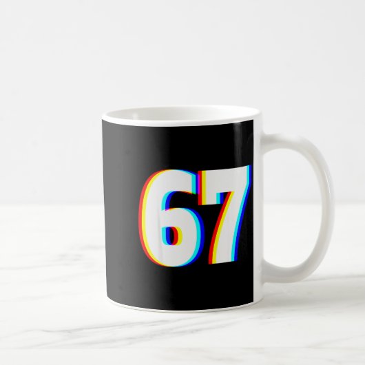 Six Seven 6 7 Edm Optical Illusion Kaffeetasse (Rechts)