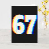 Six Seven 6 7 Edm Optical Illusion Karte (Gelbe Blume)