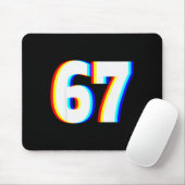 Six Seven 6 7 Edm Optical Illusion Mousepad (Mit Mouse)