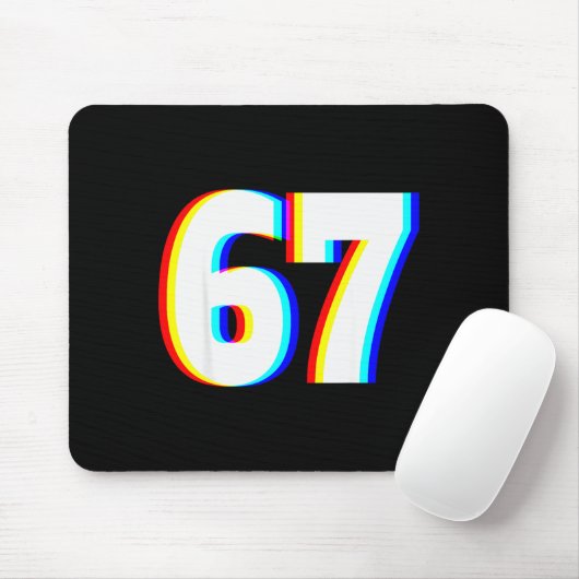 Six Seven 6 7 Edm Optical Illusion Mousepad (Mit Mouse)