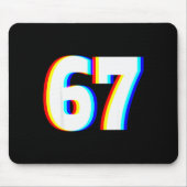 Six Seven 6 7 Edm Optical Illusion Mousepad (Vorne)