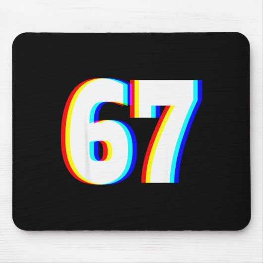 Six Seven 6 7 Edm Optical Illusion Mousepad (Vorne)
