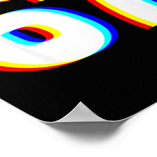 Six Seven 6 7 Edm Optical Illusion Poster (Ecke)