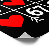 Six Seven 6 7 Funny 67 Valentines Day Heart Men Wo Poster (Ecke)