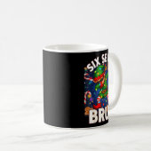 Six Seven 6 7 Funny Bruh Christmas Dabbing Elf Mat Kaffeetasse (VorderseiteRechts)