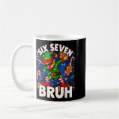 Six Seven 6 7 Funny Bruh Christmas Dabbing Elf Mat Kaffeetasse (Links)