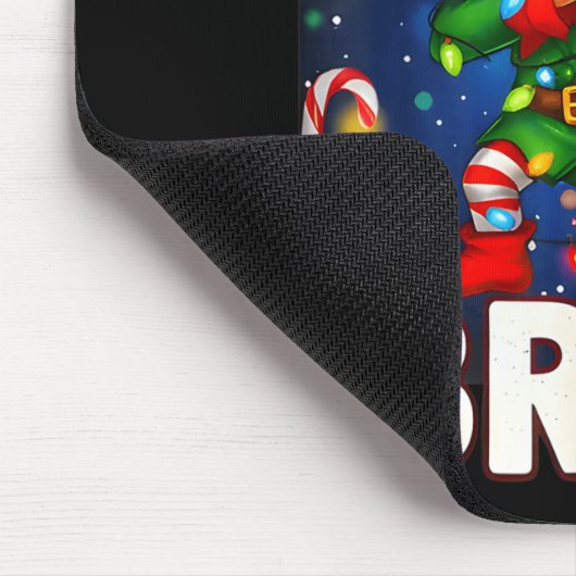 Six Seven 6 7 Funny Bruh Christmas Dabbing Elf Mat Mousepad (Ecke)