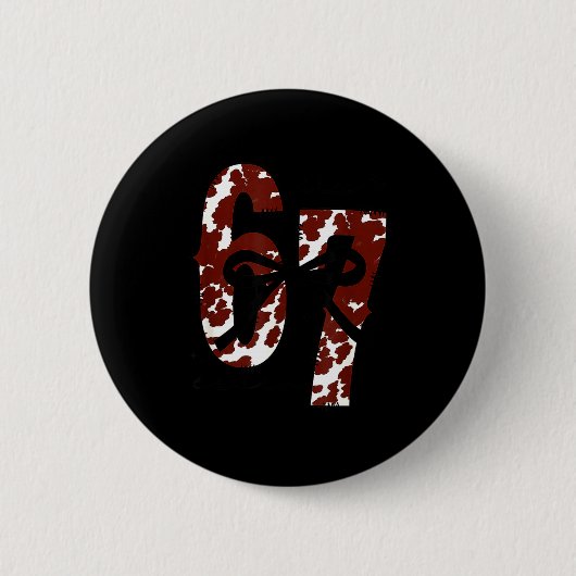 Six Seven 6 7 Funny Number Meme  Button (Vorderseite)