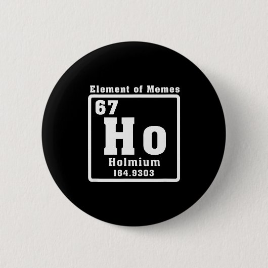 Six Seven 6 7 Funny Number Meme Button (Vorderseite)