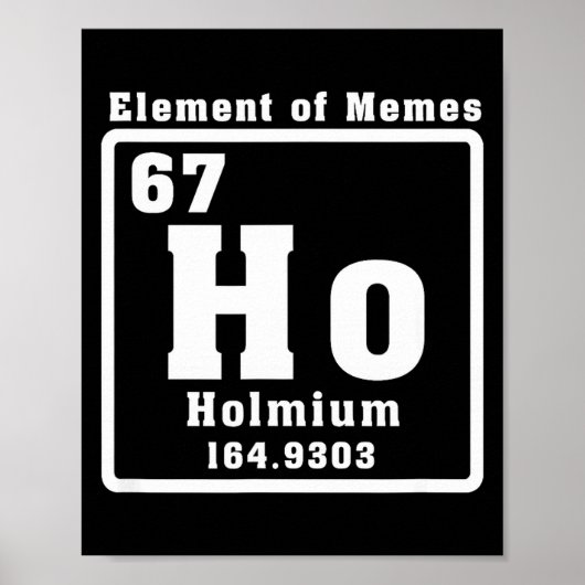 Six Seven 6 7 Funny Number Meme  Poster (Vorne)