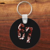 Six Seven 6 7 Funny Number Meme Schlüsselanhänger (Vorderseite)