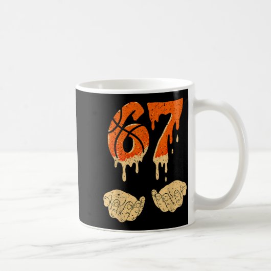 Six Seven 6 7 Gen Alpha Slang Basketball Ice Cream Kaffeetasse (Rechts)