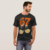 Six Seven 6 7 Gen Alpha Slang Basketball Ice Cream T-Shirt (Vorne ganz)
