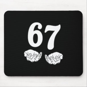 Six Seven 6 7 Lustig 67 Gen Alpha Slang 6-7 Meme S Mousepad
