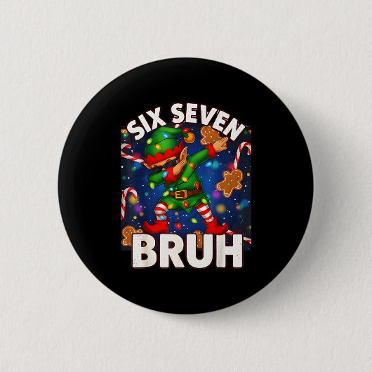 Six Seven 6 7 Lustiger Bruh Weihnachten Dabbing El Button (Vorderseite)