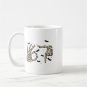 Six Seven 6 7 Meme 67 Skeleton Hand Halloween Cost Kaffeetasse (Links)