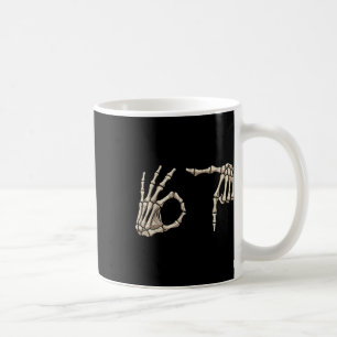 Six Seven 6 7 Meme 67 Skeletthand Halloween-Kostüm Kaffeetasse
