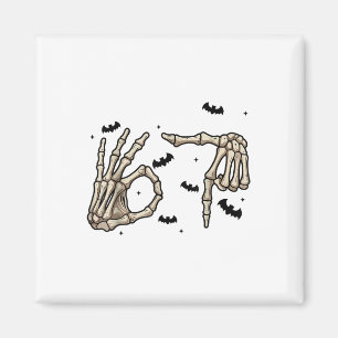 Six Seven 6 7 Meme 67 Skeletthand Halloween-Kostüm Magnet