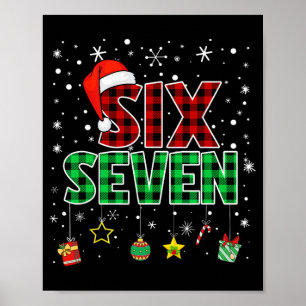 Six Seven 6 7 Meme 67 Weihnachts-Pyjamas Männer Fr Poster