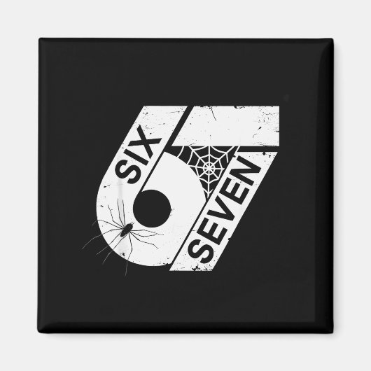 Six Seven 6 7 Meme 6 7 Halloween Costume Magnet (Vorne)