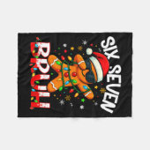 Six Seven 6 7 Meme Dabbing Gingerbread Man Christm Fleecedecke (Vorderseite (Horizontal))
