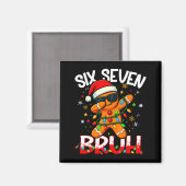 Six Seven 6 7 Meme Dabbing Gingerbread Man Christm Magnet (Vorderseite/Rückseite)