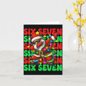Six Seven 6 7 Meme Dabbing Santa Christmas 67 Paja Karte (Gelbe Blume)