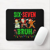 Six Seven 6 7 Meme Dabbing Santa Gingerbread Chris Mousepad (Mit Mouse)