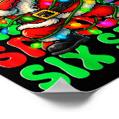 Six Seven 6 7 Meme Dabbing Weihnachtsmann Christma Poster (Ecke)
