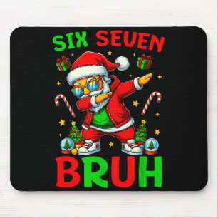 Six Seven 6 7 Meme Dabbing Weihnachtsmann Frohe We Mousepad