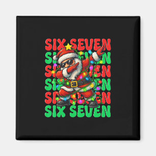 Six Seven 6 7 Meme Dabbing Weihnachtsmann Weihnach Magnet