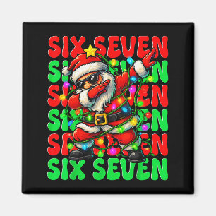Six Seven 6 7 Meme Dabbing Weihnachtsmann Weihnach Magnet