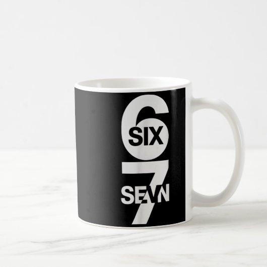 Six Seven 6 7 Meme Design 6 7  Kaffeetasse (Rechts)