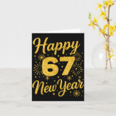 Six Seven 6 7 Meme Funny Happy New Year 67 2026  Karte (Gelbe Blume)