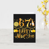 Six Seven 6 7 Meme Funny Happy New Year 67 2026 Karte (Gelbe Blume)