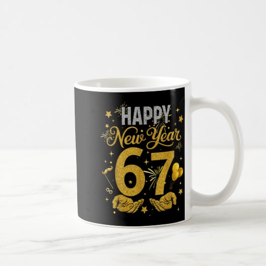 Six Seven 6 7 Meme Funny Happy New Year 67 Men Wom Kaffeetasse (Rechts)