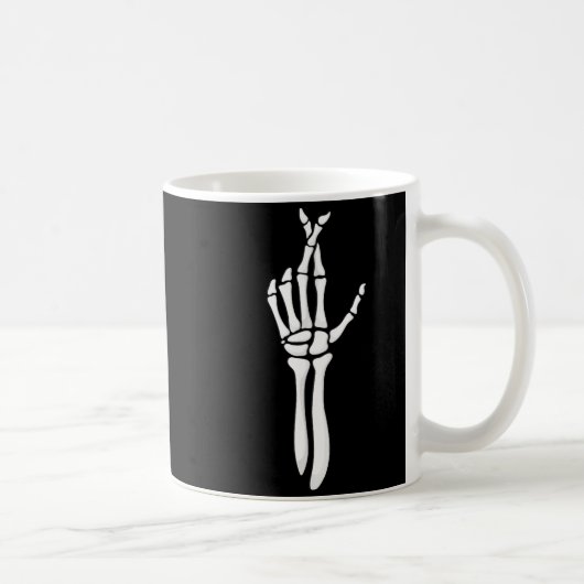 Six Seven 6 7 Meme Funny Skeleton Hands Sign Let's Kaffeetasse (Rechts)