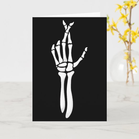Six Seven 6 7 Meme Funny Skeleton Hands Sign Let's Karte (Gelbe Blume)