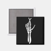 Six Seven 6 7 Meme Funny Skeleton Hands Sign Let's Magnet (Vorderseite/Rückseite)