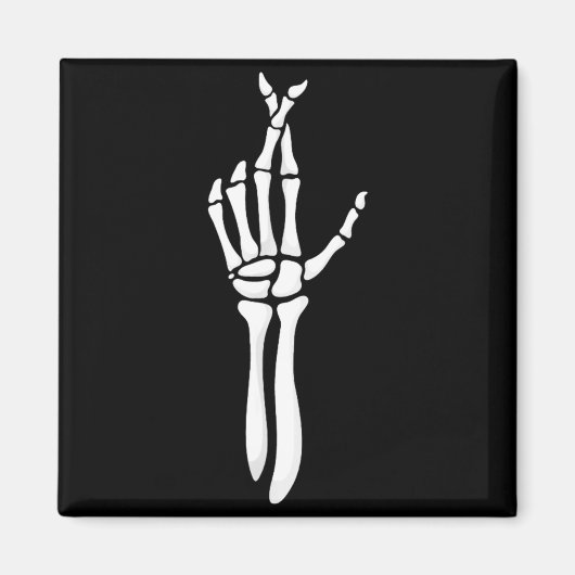 Six Seven 6 7 Meme Funny Skeleton Hands Sign Let's Magnet (Vorne)