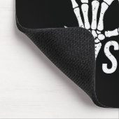 Six Seven 6 7 Meme Funny Skeleton Hands Sign Let's Mousepad (Ecke)