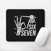 Six Seven 6 7 Meme Funny Skeleton Hands Sign Let's Mousepad (Mit Mouse)