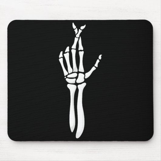 Six Seven 6 7 Meme Funny Skeleton Hands Sign Let's Mousepad (Vorne)