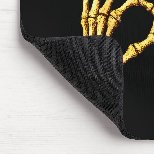 Six Seven 6 7 Meme Funny Skeleton Hands Sign Let's Mousepad (Ecke)