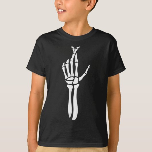 Six Seven 6 7 Meme Funny Skeleton Hands Sign Let's T-Shirt (Vorderseite)