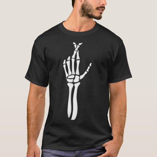 Six Seven 6 7 Meme Funny Skeleton Hands Sign Let's T-Shirt (Vorderseite)