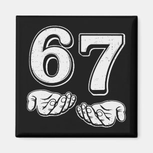 Six Seven 6 7 Meme Gen Alpha Slang 6 7 Hände Männe Magnet